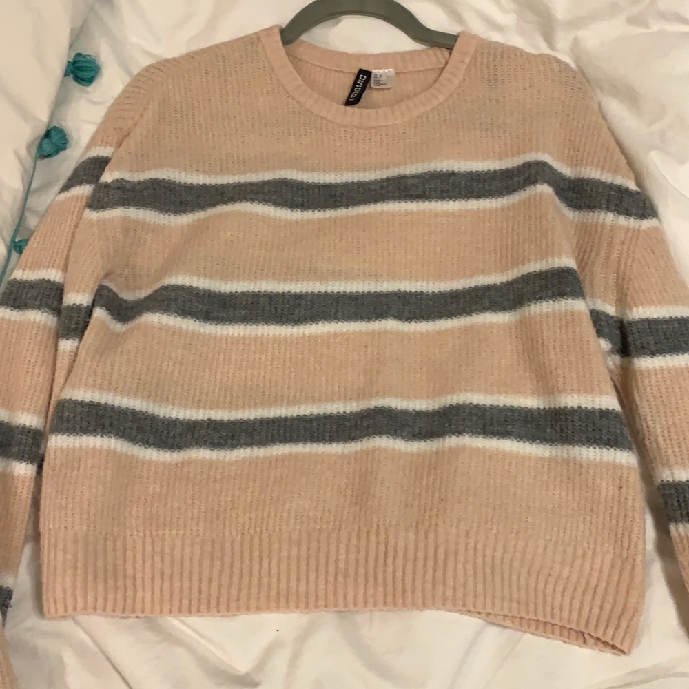 Pink and Gray Sweater